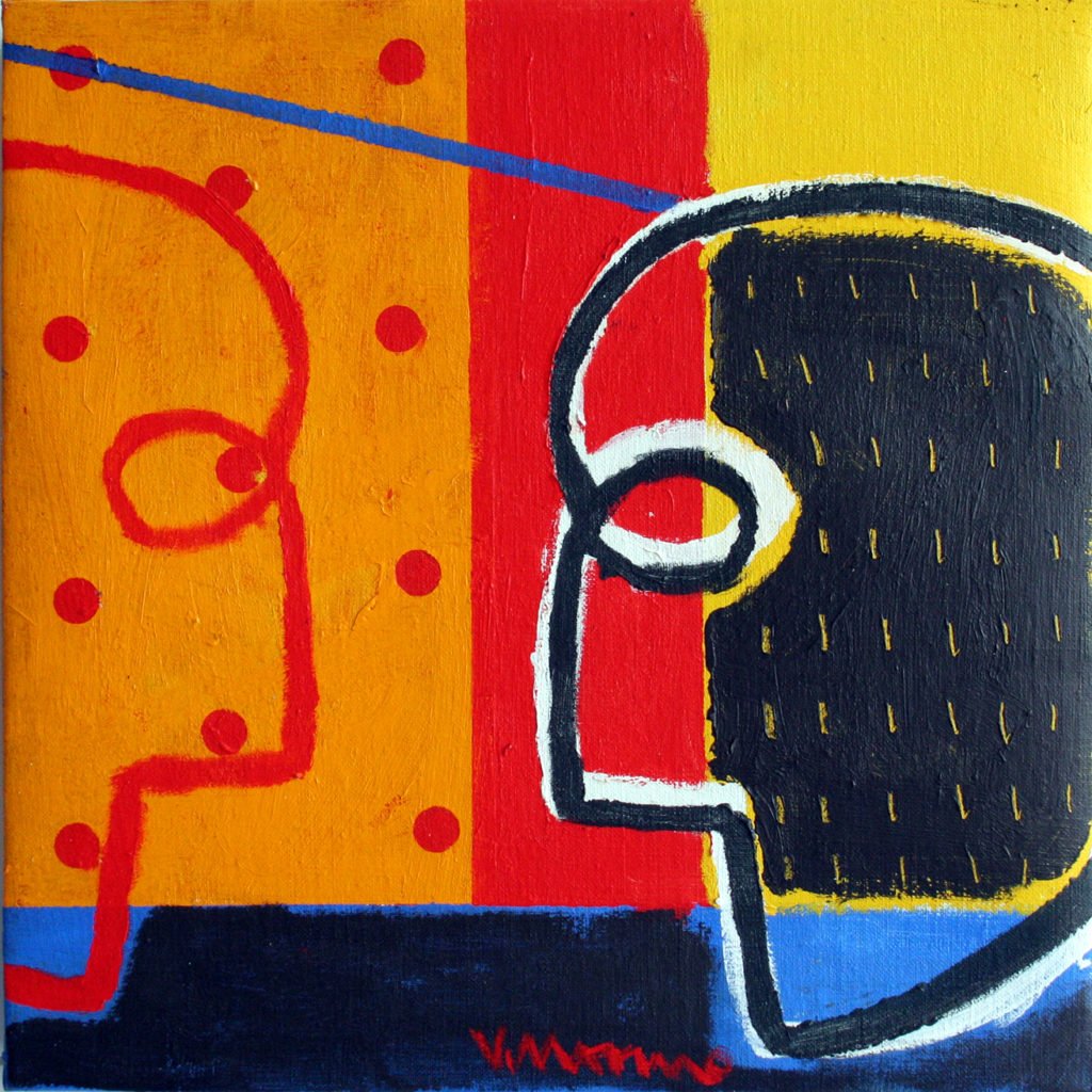 Miguel Villarino “El juego de los espejos IV” (2009) acrílico / tela 35 x 35 cm.